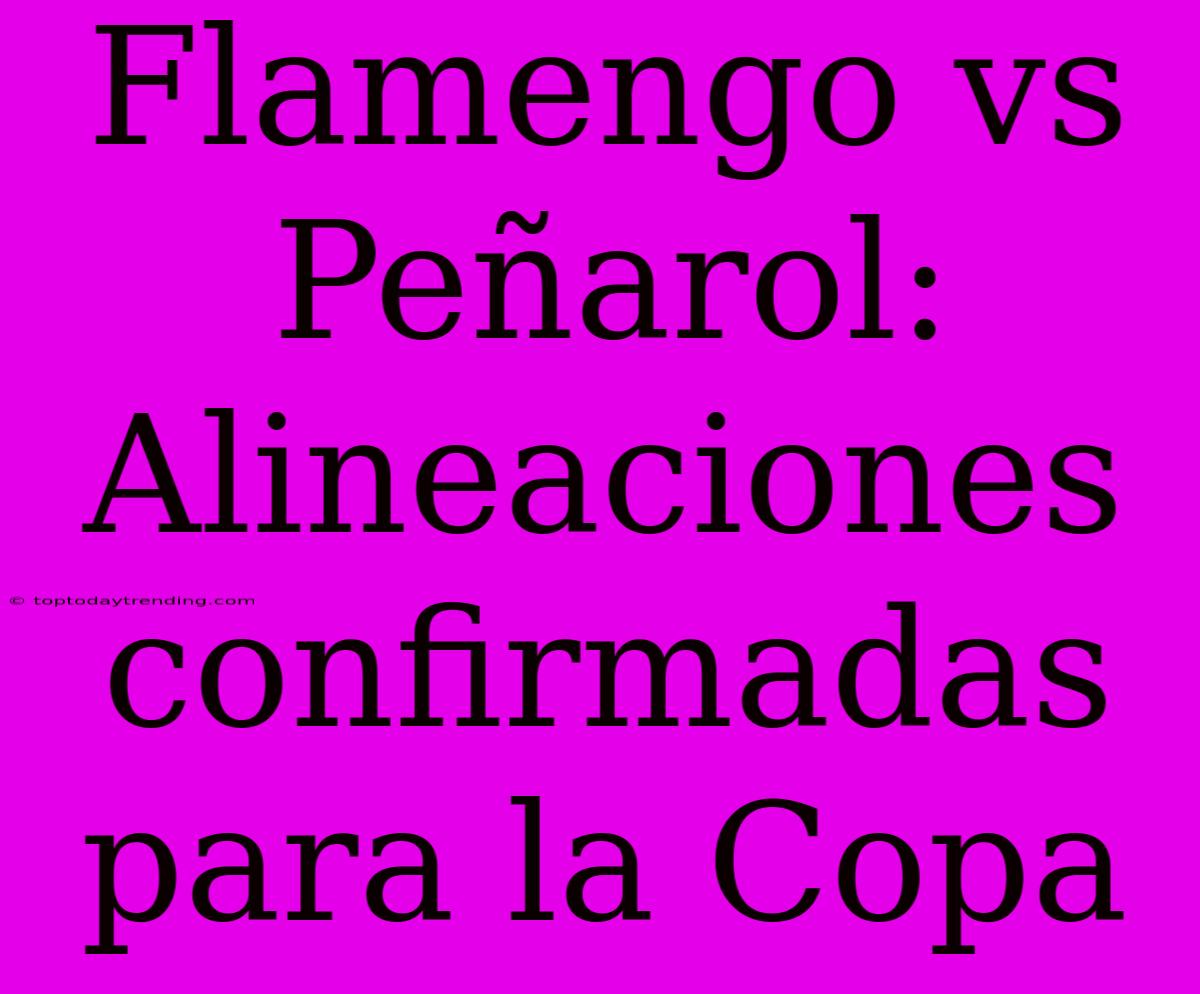 Flamengo Vs Peñarol: Alineaciones Confirmadas Para La Copa