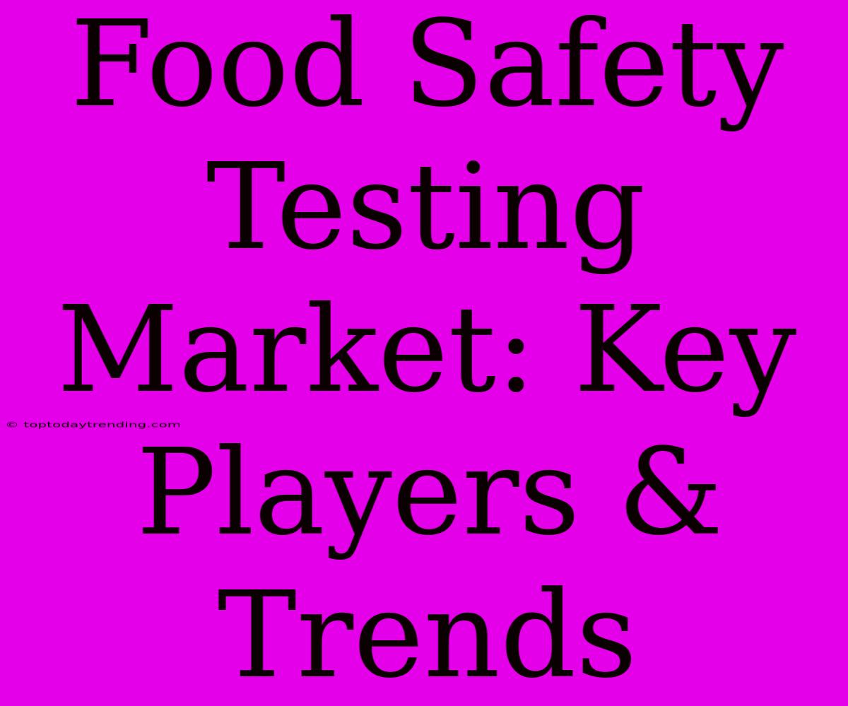 Food Safety Testing Market: Key Players & Trends