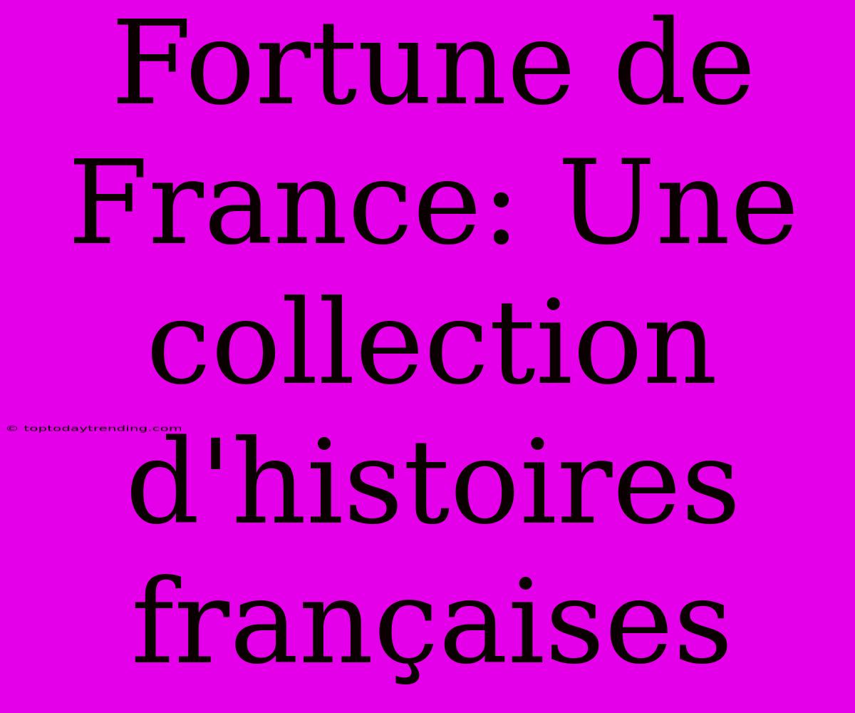 Fortune De France: Une Collection D'histoires Françaises