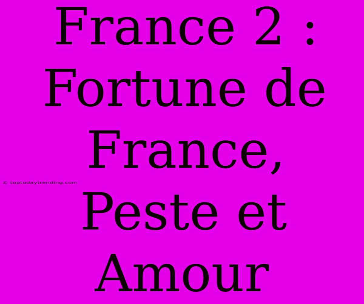 France 2 : Fortune De France, Peste Et Amour