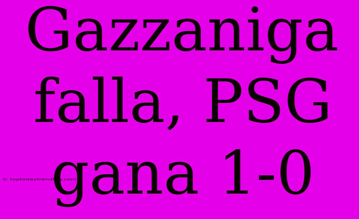 Gazzaniga Falla, PSG Gana 1-0