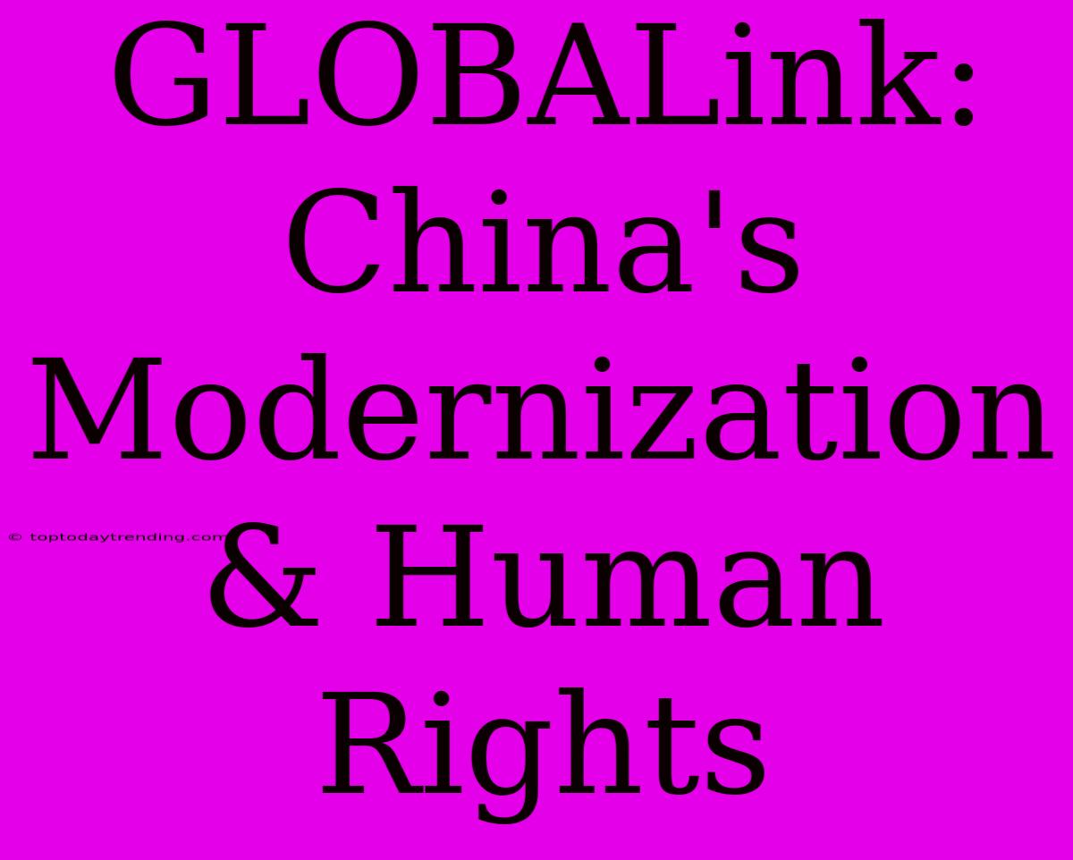 GLOBALink: China's Modernization & Human Rights