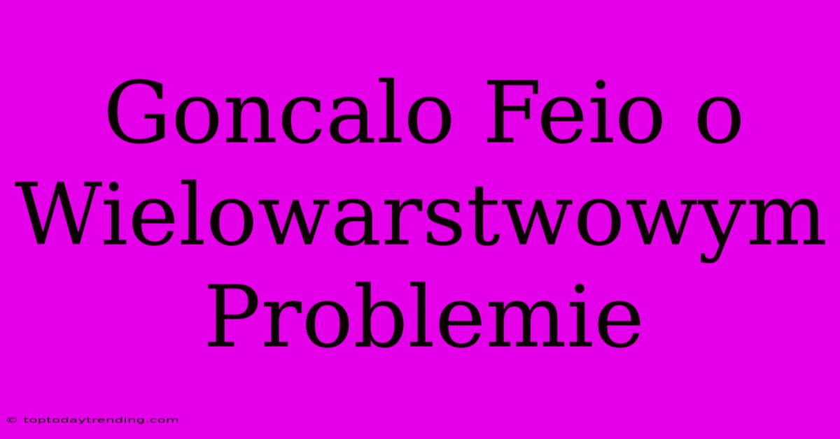 Goncalo Feio O Wielowarstwowym Problemie