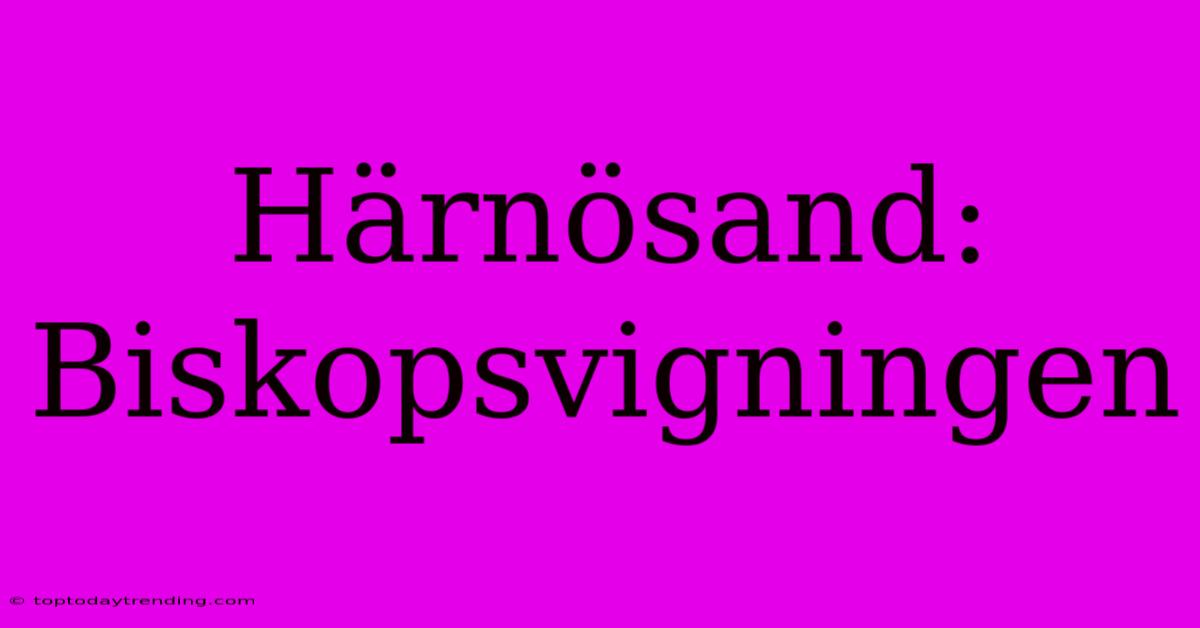 Härnösand: Biskopsvigningen