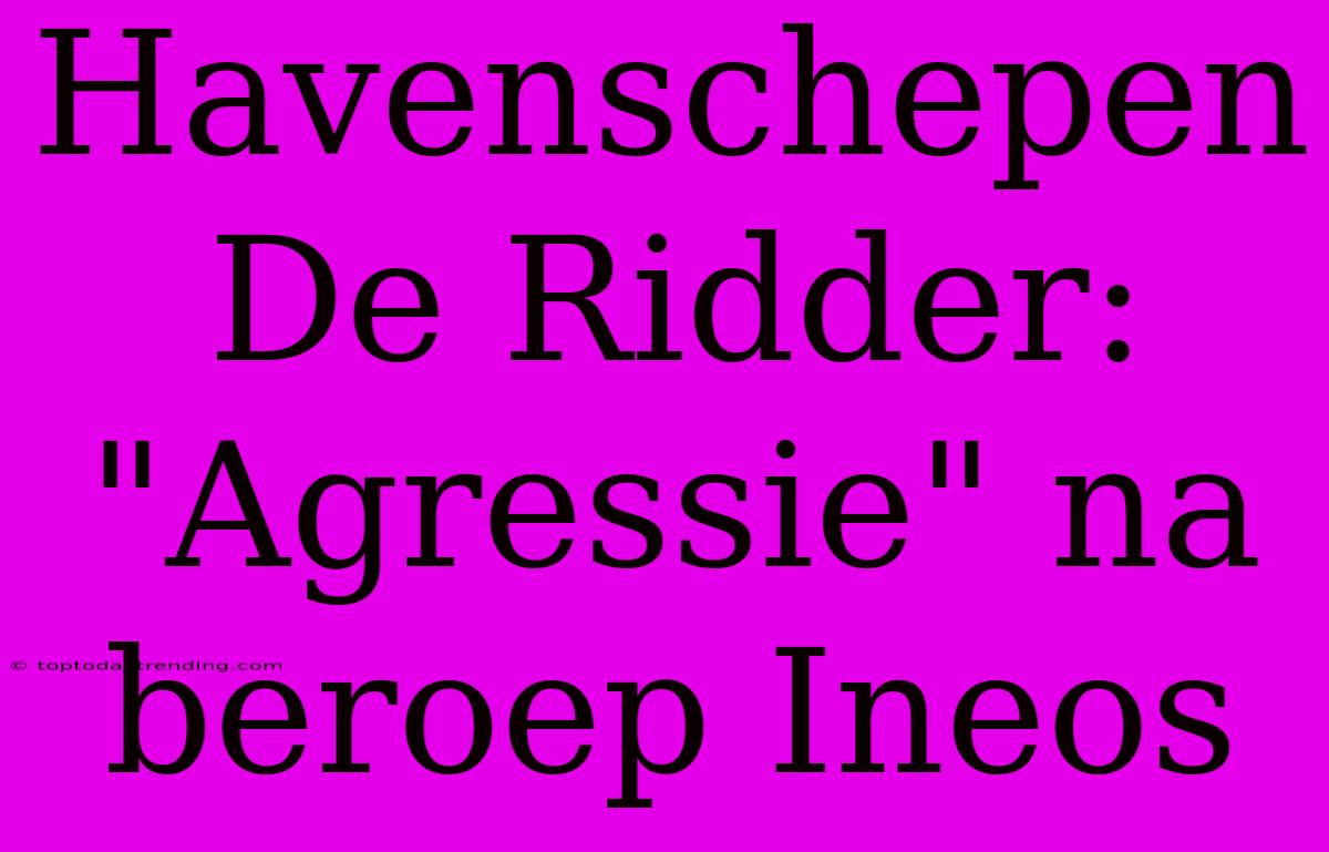 Havenschepen De Ridder: 