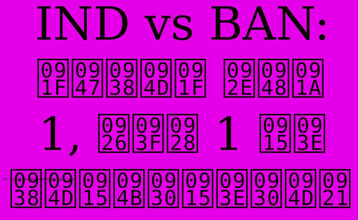 IND Vs BAN: टेस्ट मैच 1, दिन 1 का स्कोरकार्ड