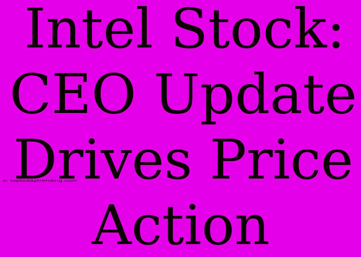 Intel Stock: CEO Update Drives Price Action