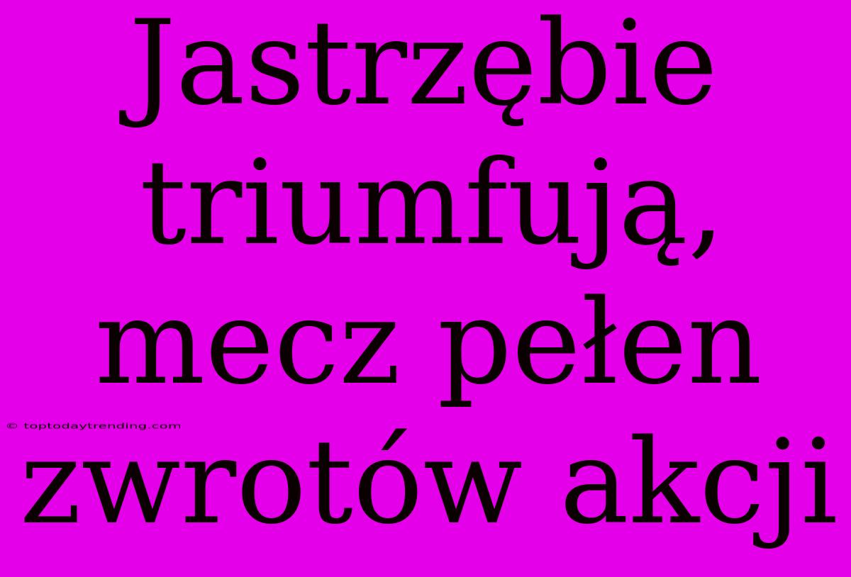 Jastrzębie Triumfują, Mecz Pełen Zwrotów Akcji