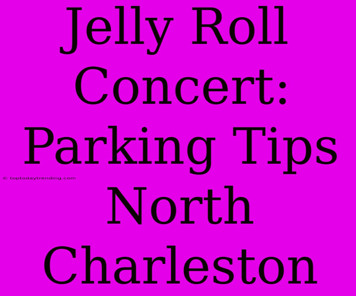 Jelly Roll Concert: Parking Tips North Charleston