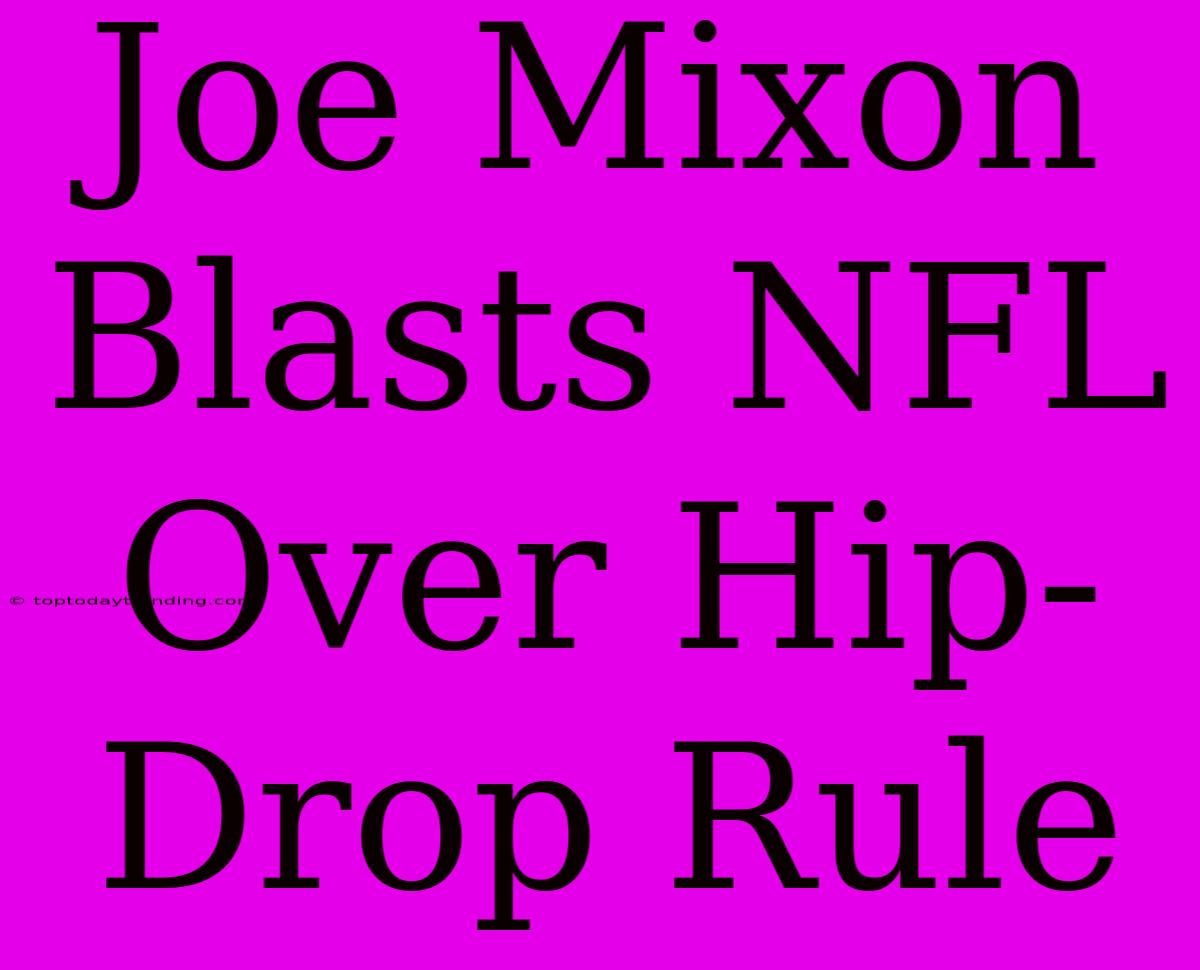 Joe Mixon Blasts NFL Over Hip-Drop Rule