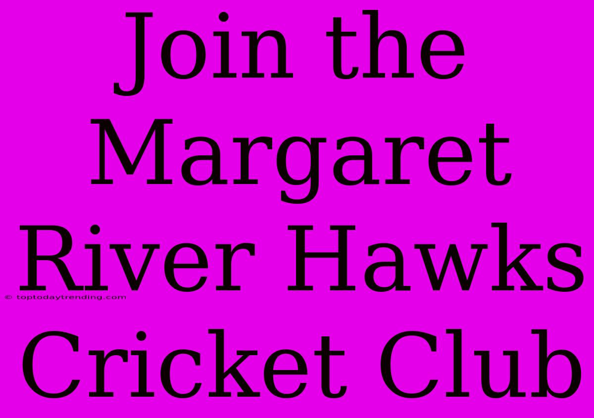 Join The Margaret River Hawks Cricket Club