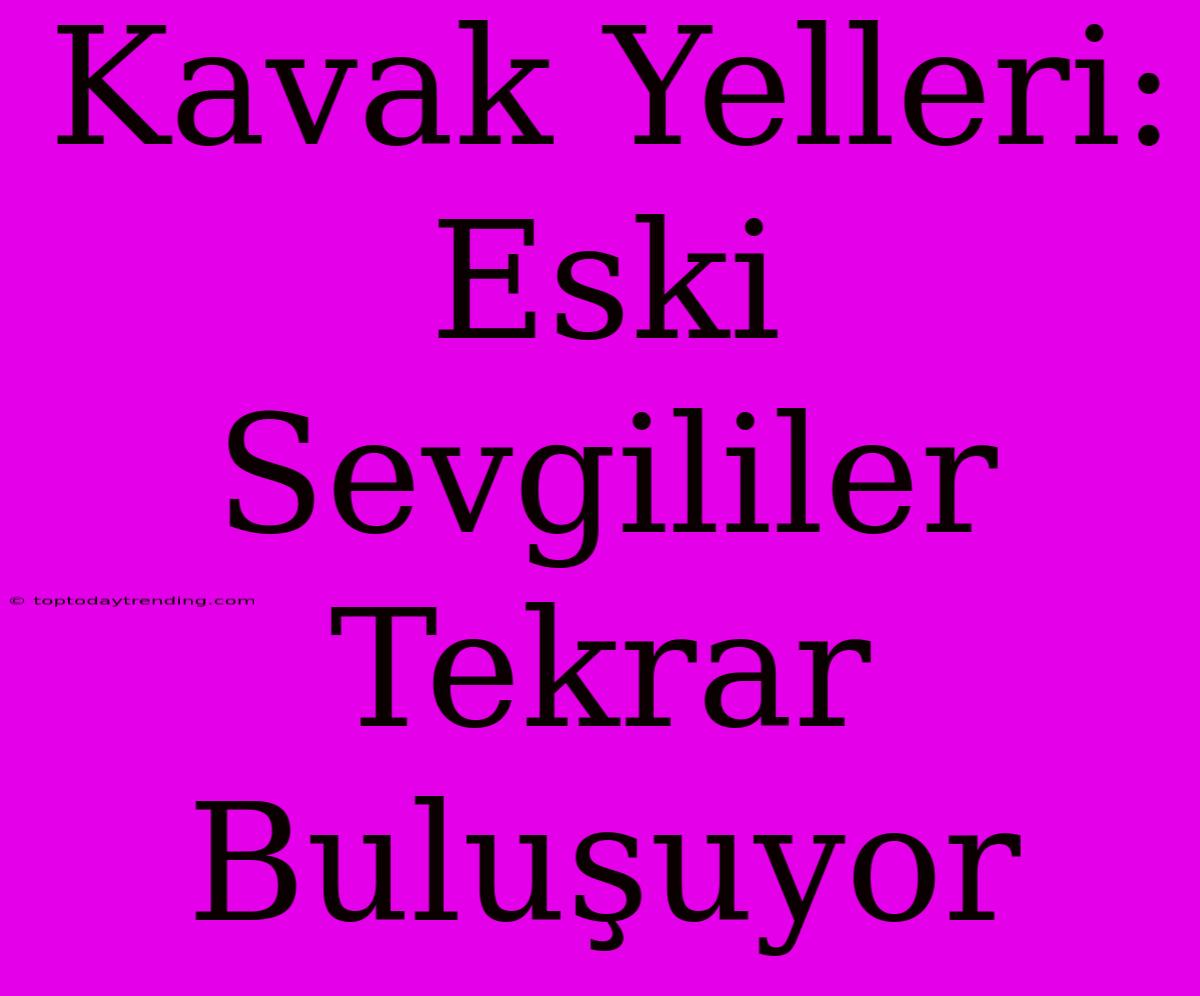 Kavak Yelleri: Eski Sevgililer Tekrar Buluşuyor