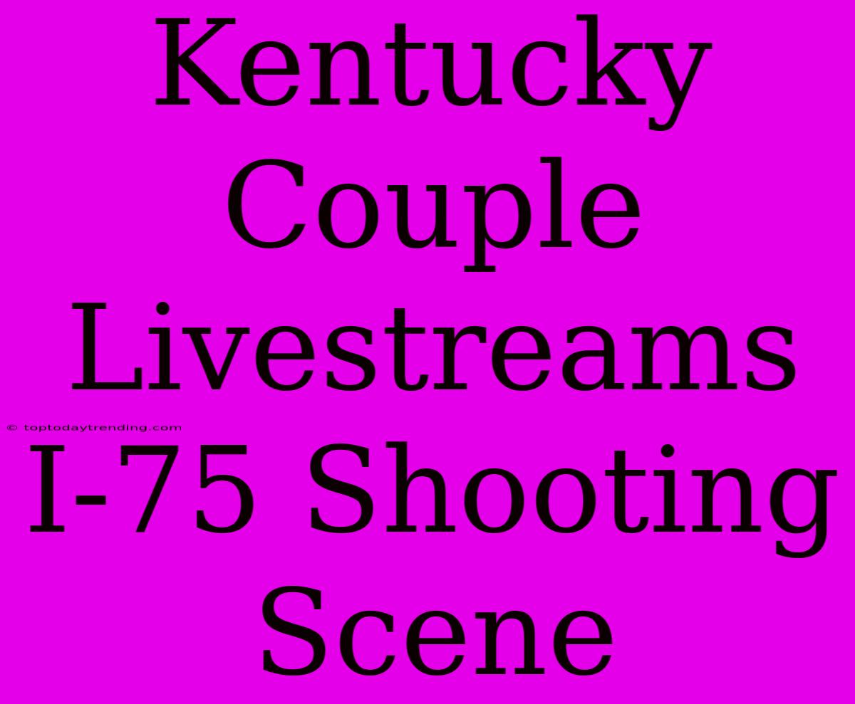 Kentucky Couple Livestreams I-75 Shooting Scene