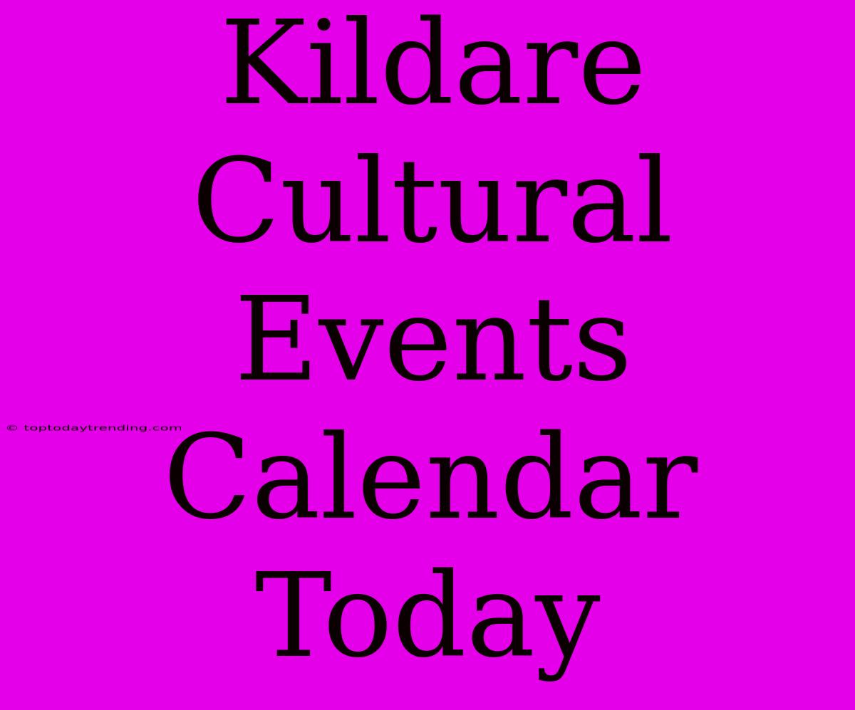 Kildare Cultural Events Calendar Today