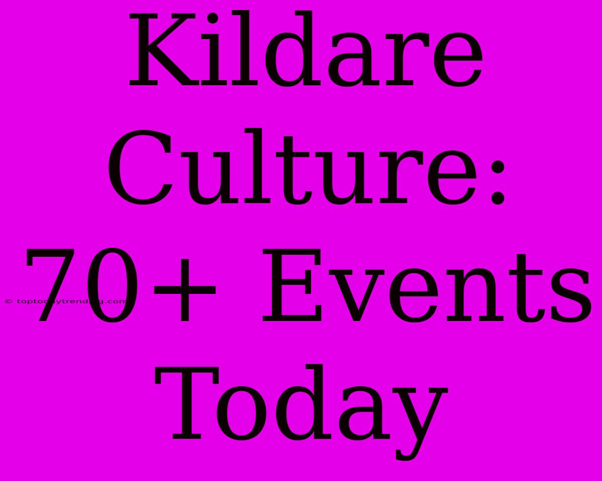 Kildare Culture: 70+ Events Today