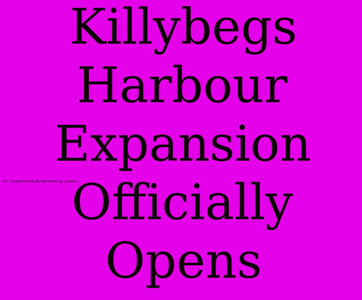 Killybegs Harbour Expansion Officially Opens