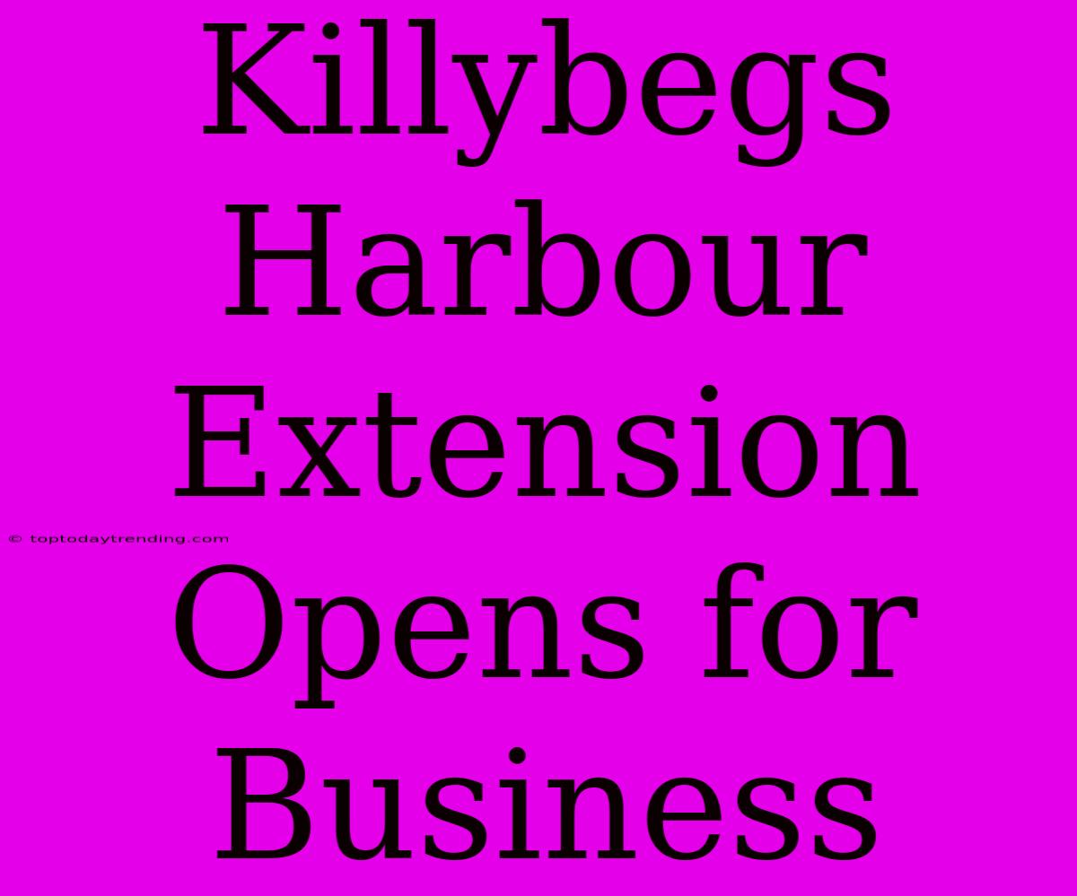 Killybegs Harbour Extension Opens For Business