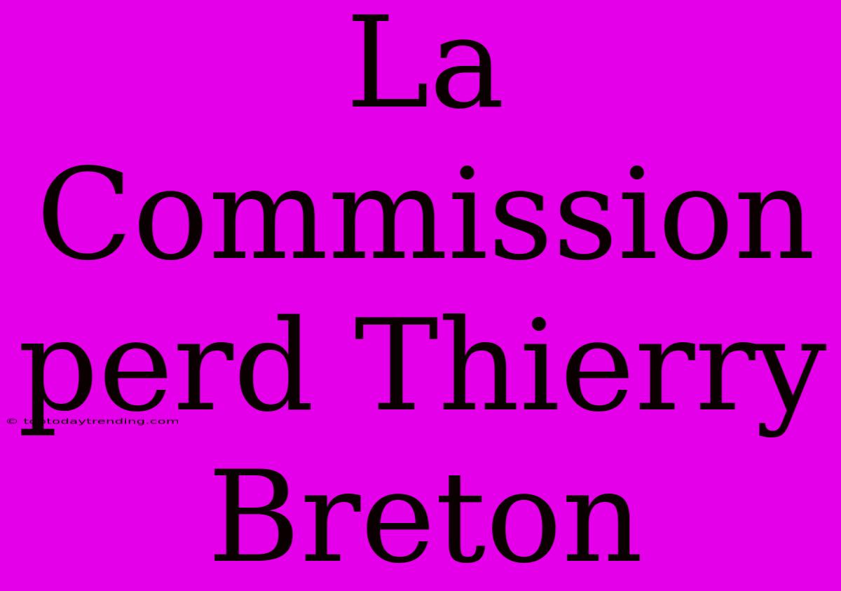 La Commission Perd Thierry Breton