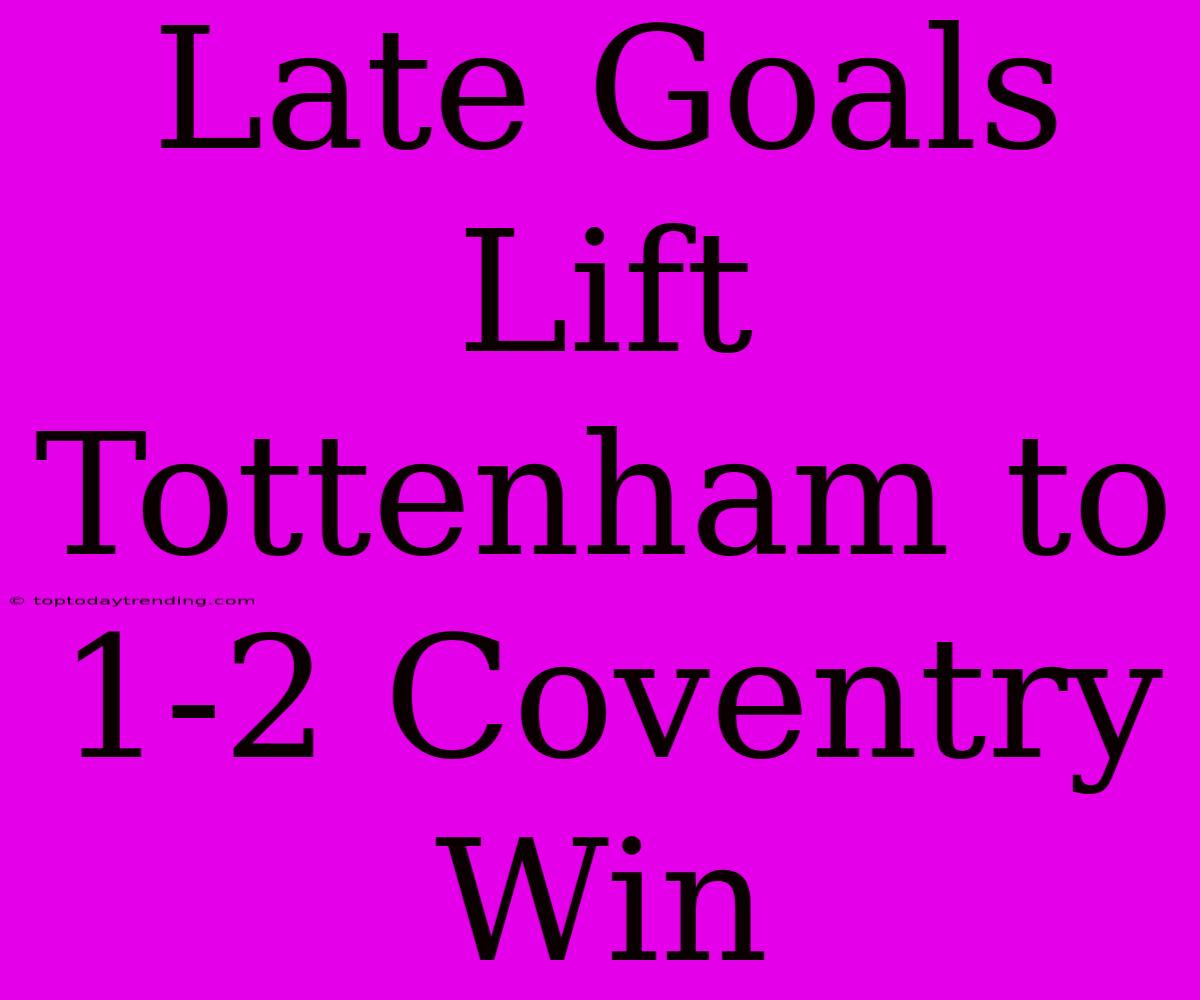 Late Goals Lift Tottenham To 1-2 Coventry Win