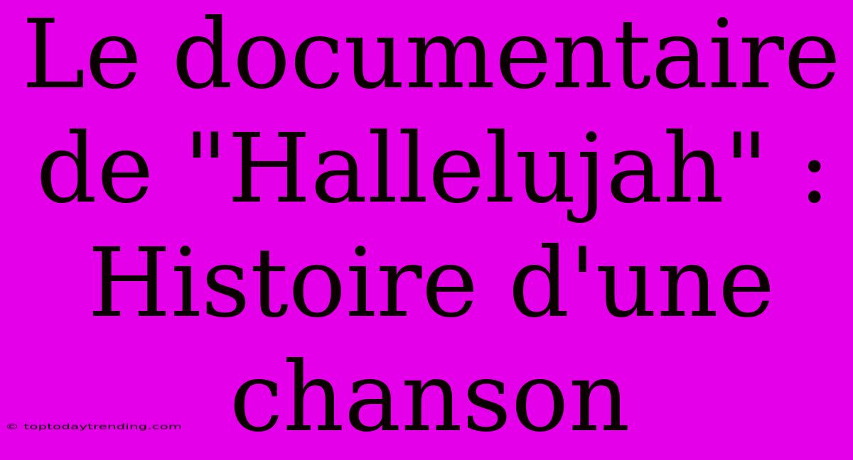 Le Documentaire De 