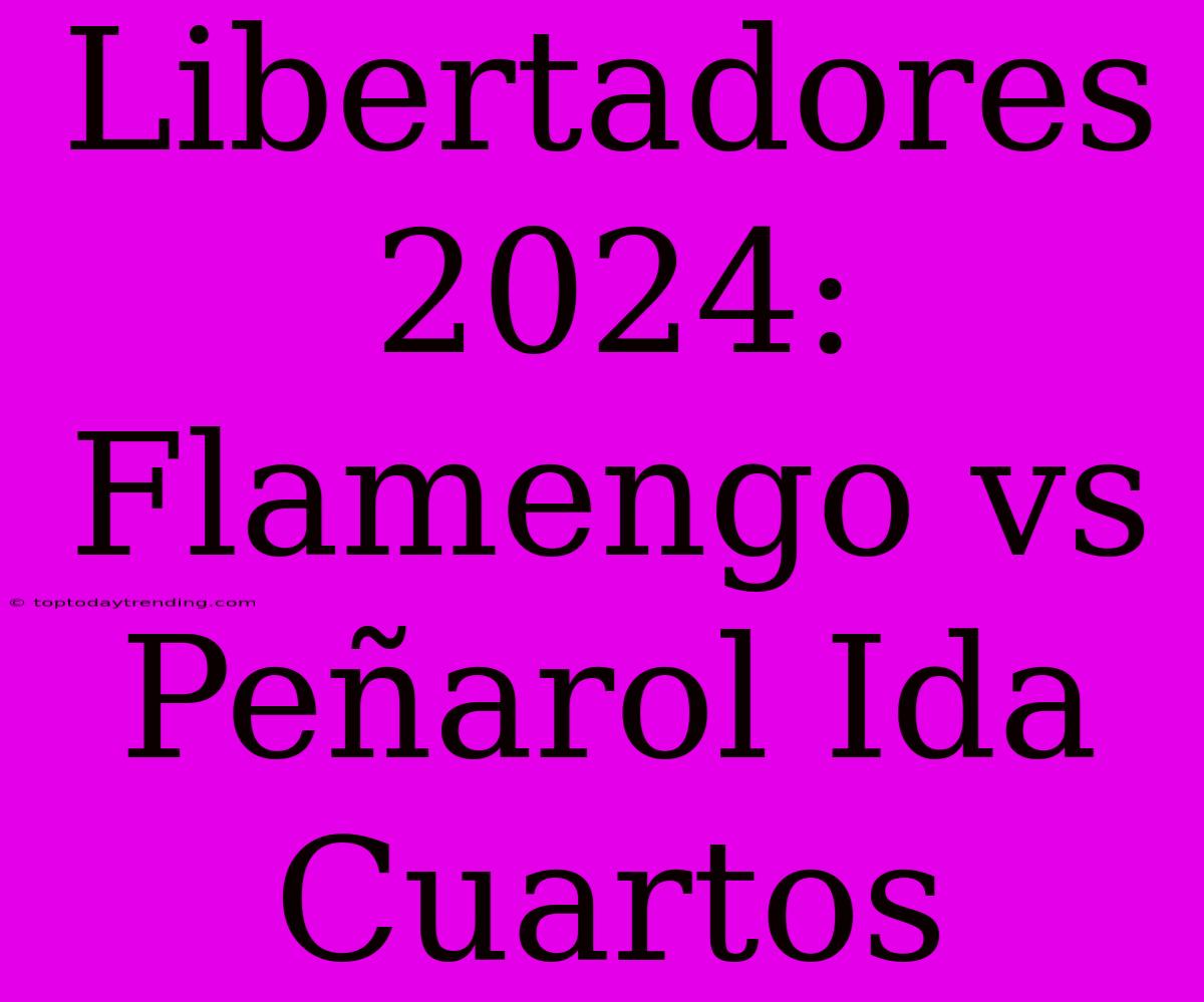 Libertadores 2024: Flamengo Vs Peñarol Ida Cuartos