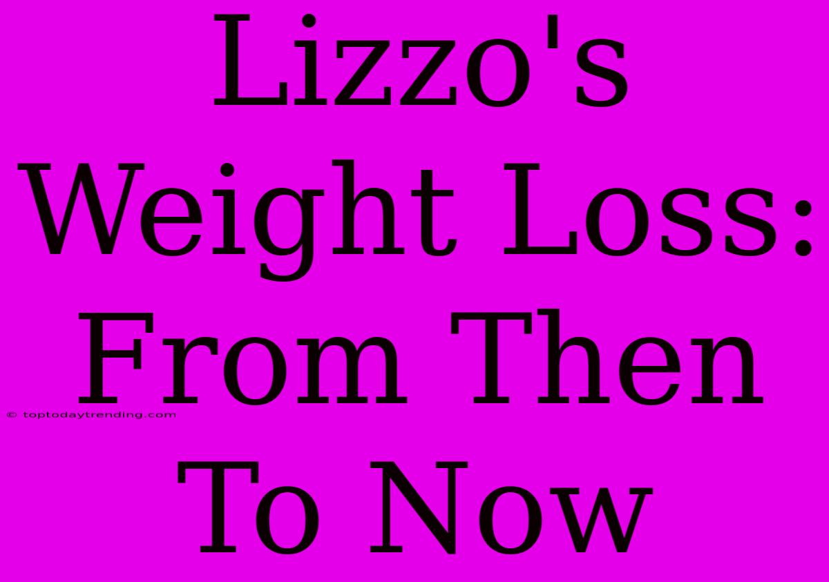 Lizzo's Weight Loss: From Then To Now