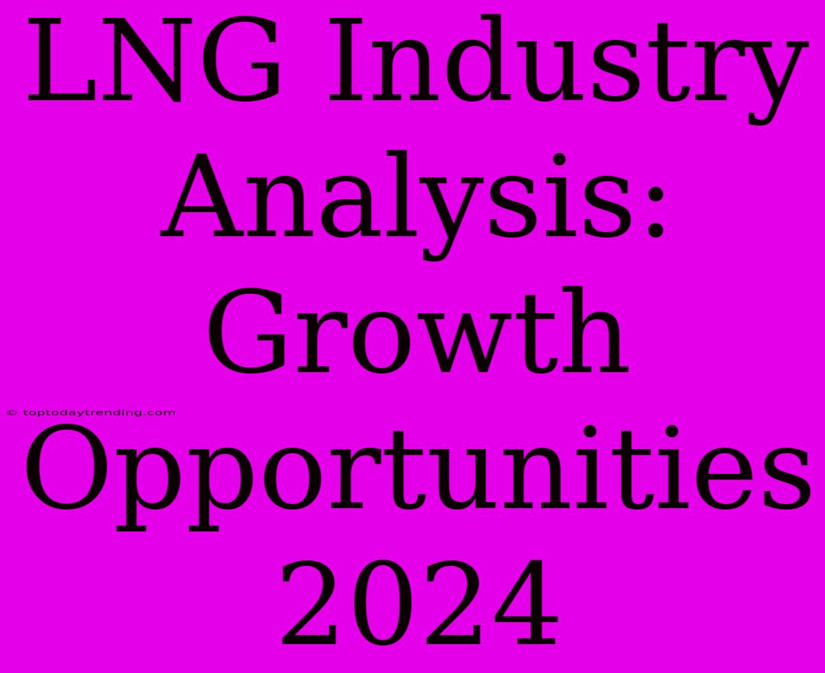 LNG Industry Analysis: Growth Opportunities 2024