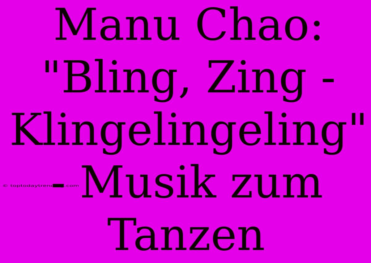 Manu Chao: 