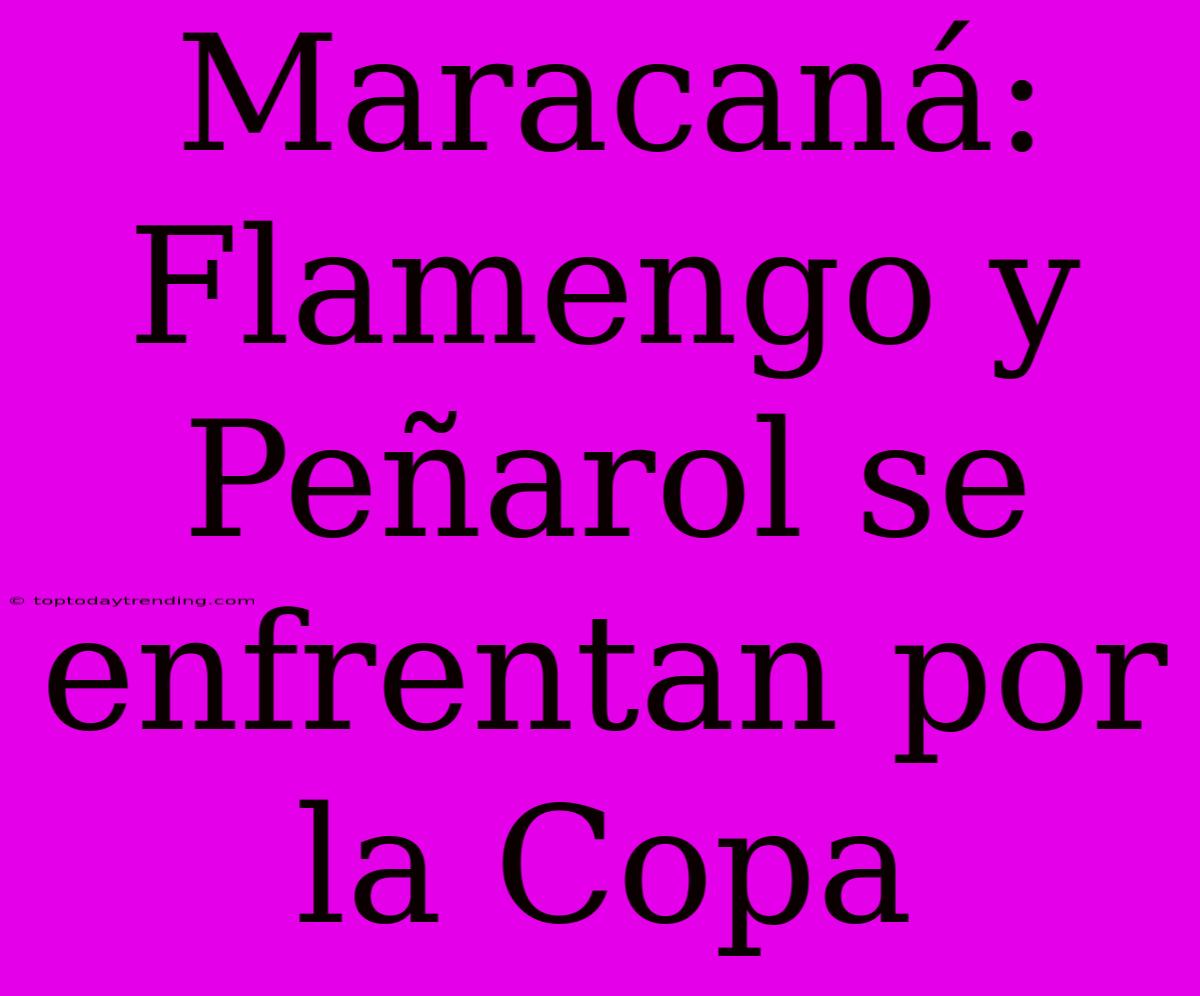 Maracaná: Flamengo Y Peñarol Se Enfrentan Por La Copa