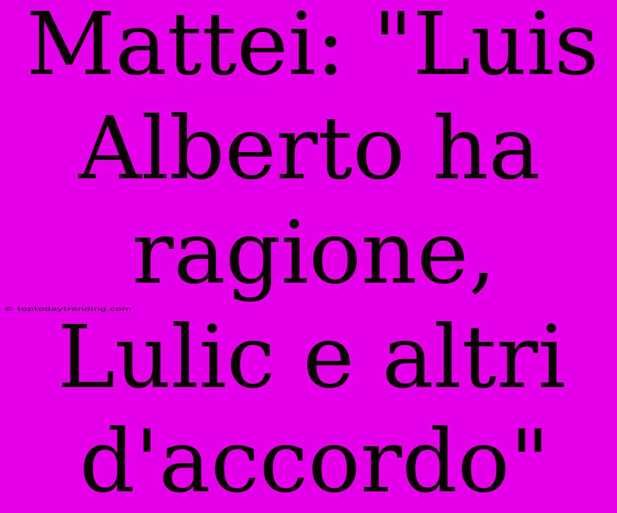 Mattei: 