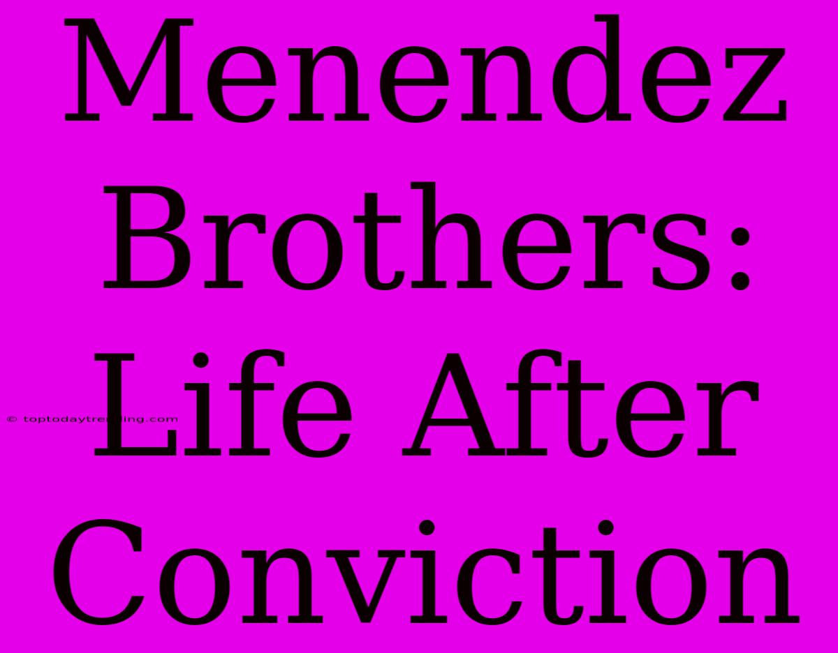 Menendez Brothers: Life After Conviction