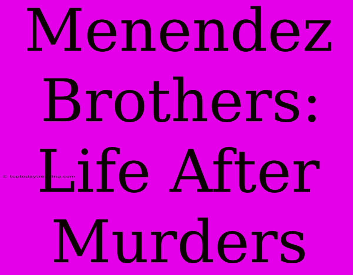 Menendez Brothers: Life After Murders