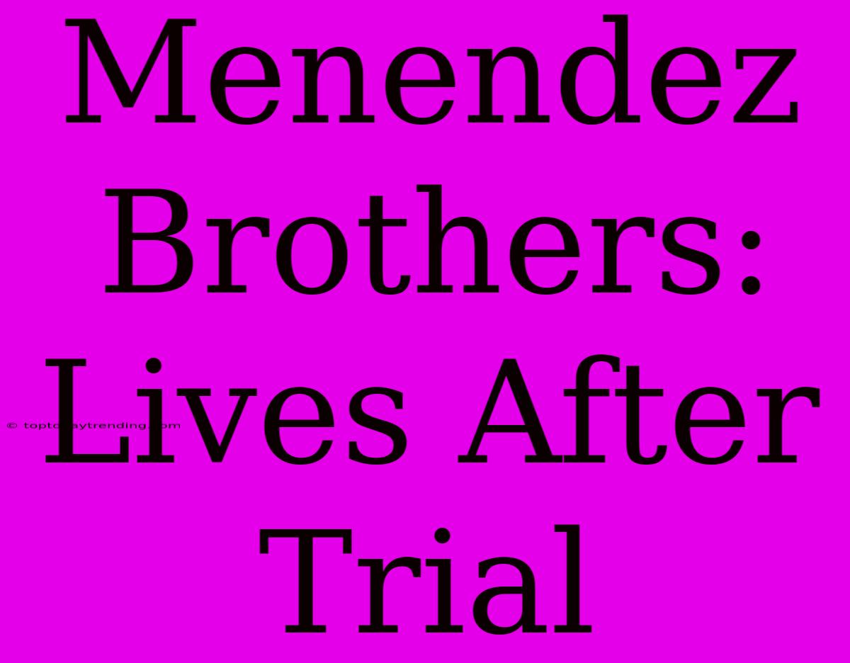 Menendez Brothers: Lives After Trial