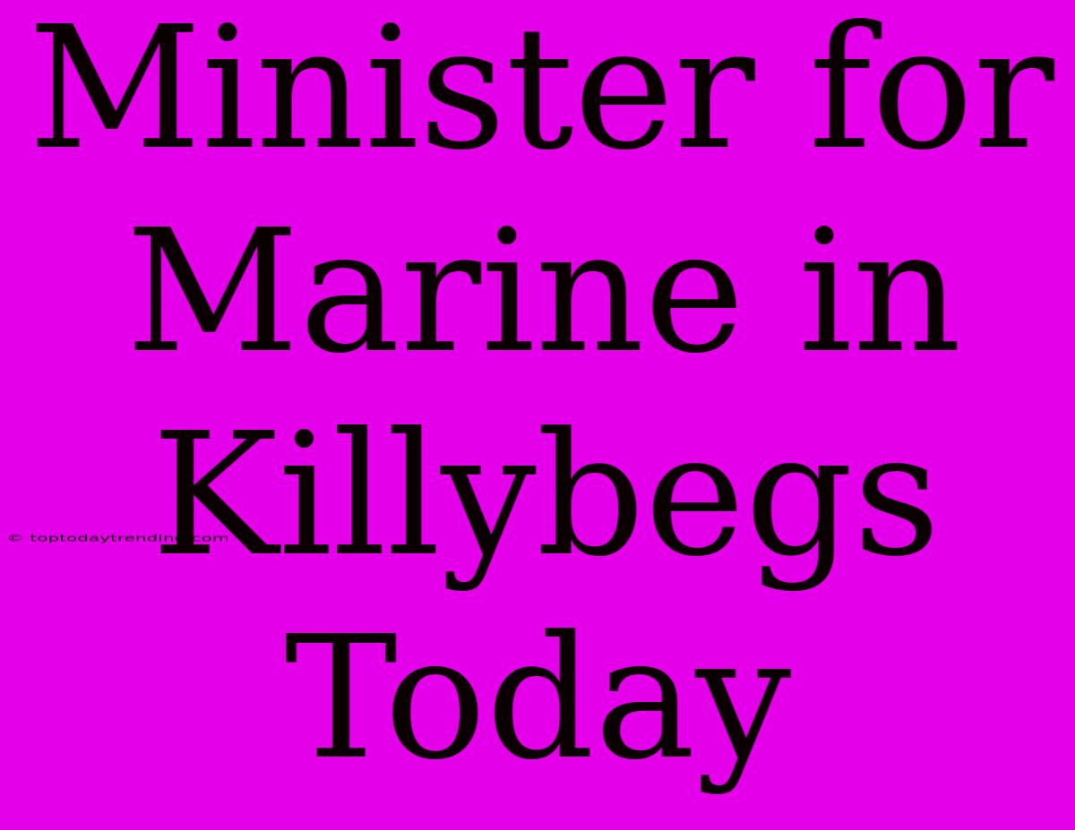 Minister For Marine In Killybegs Today