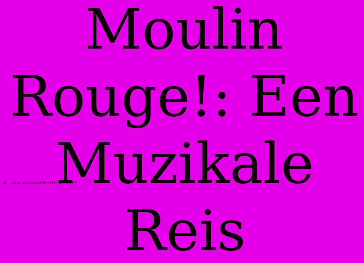 Moulin Rouge!: Een Muzikale Reis