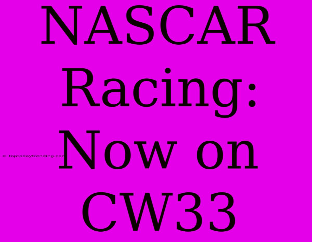 NASCAR Racing: Now On CW33