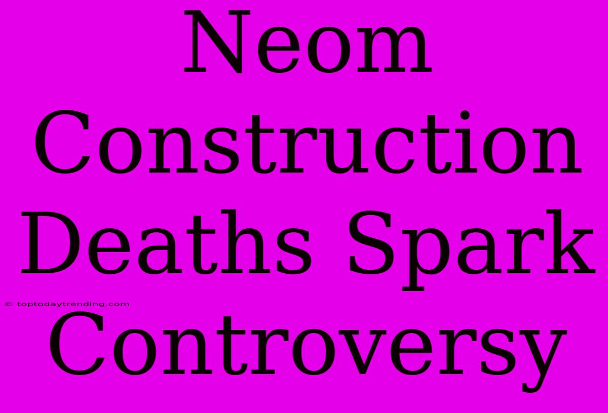 Neom Construction Deaths Spark Controversy