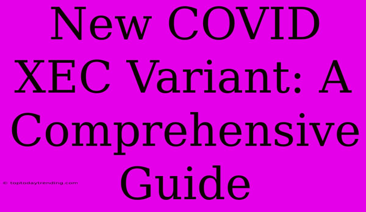 New COVID XEC Variant: A Comprehensive Guide