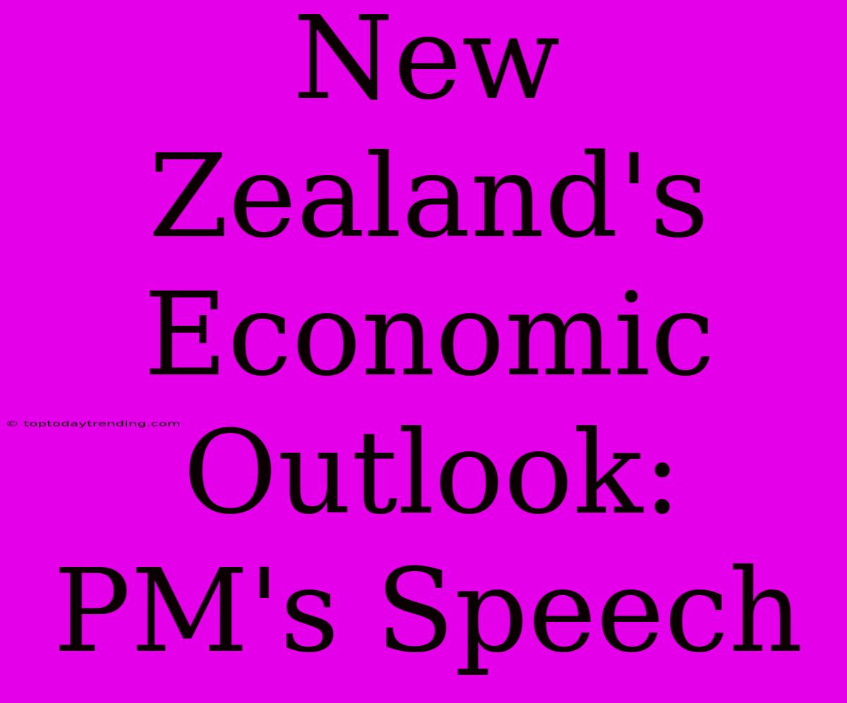 New Zealand's Economic Outlook: PM's Speech