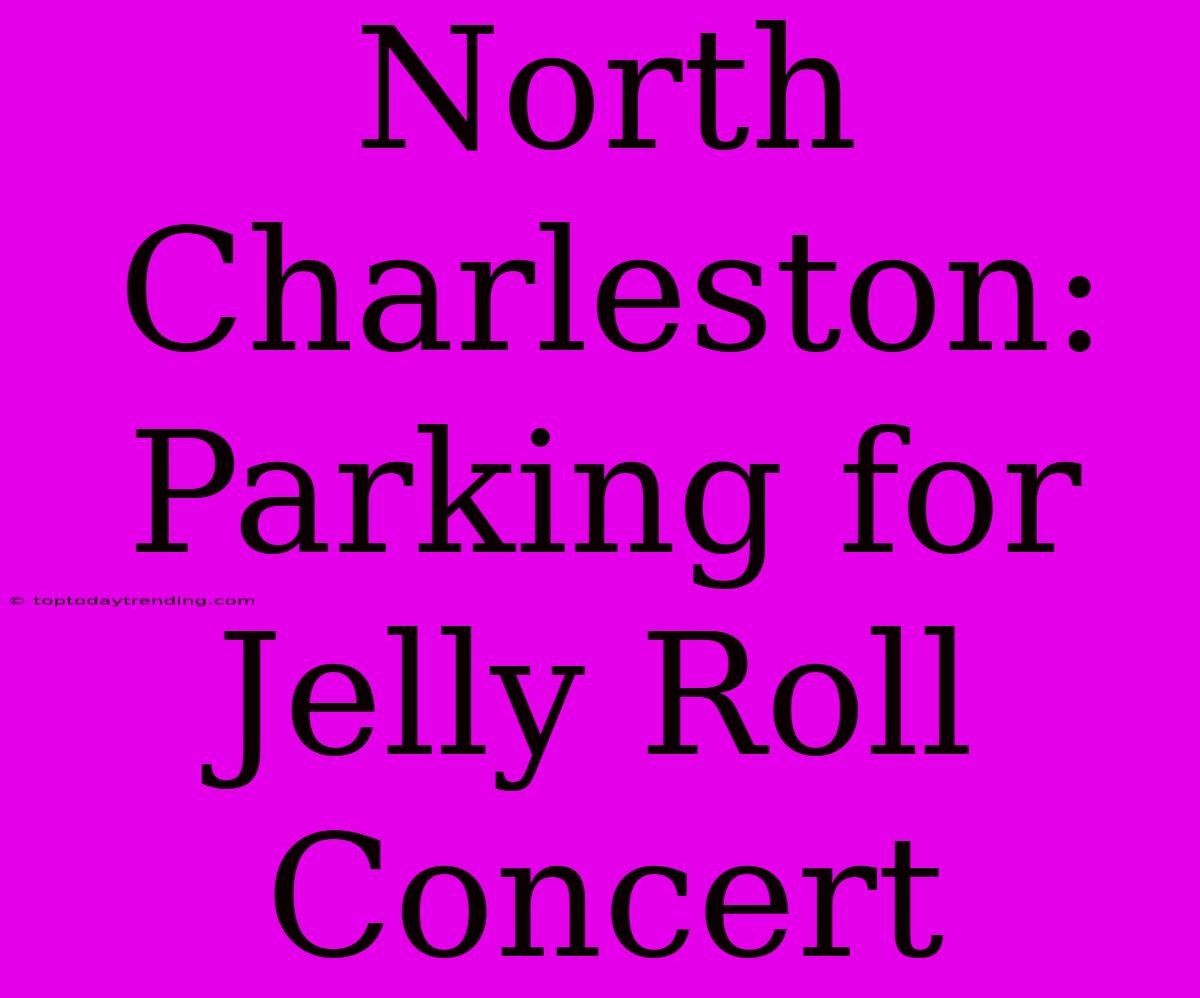 North Charleston: Parking For Jelly Roll Concert