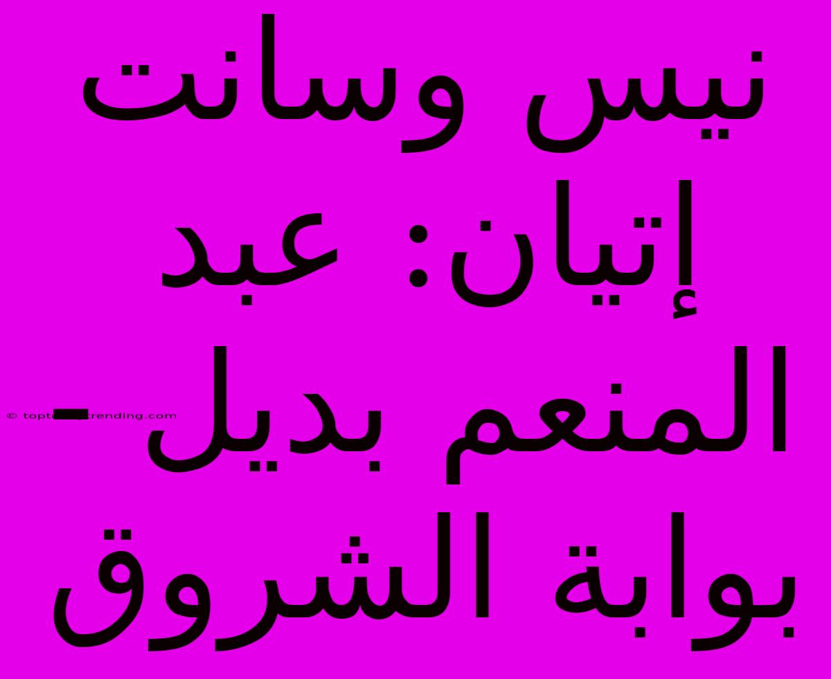 نيس وسانت إتيان: عبد المنعم بديل - بوابة الشروق