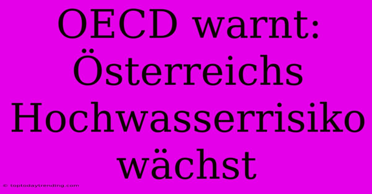 OECD Warnt: Österreichs Hochwasserrisiko Wächst