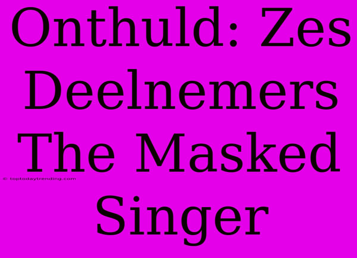 Onthuld: Zes Deelnemers The Masked Singer