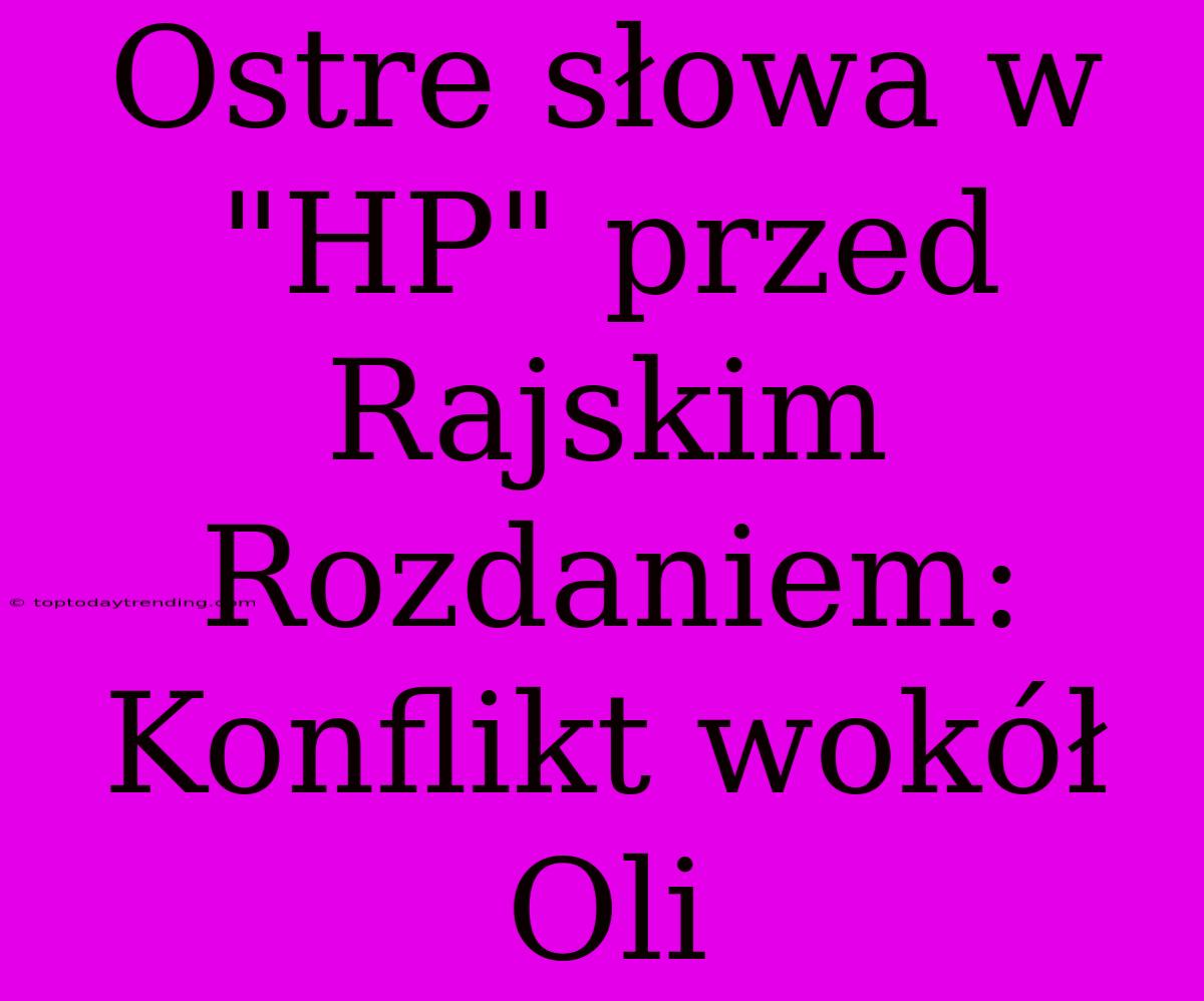 Ostre Słowa W 