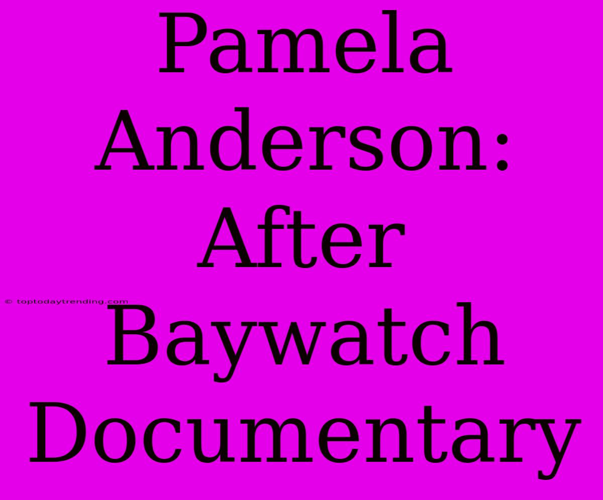 Pamela Anderson: After Baywatch Documentary