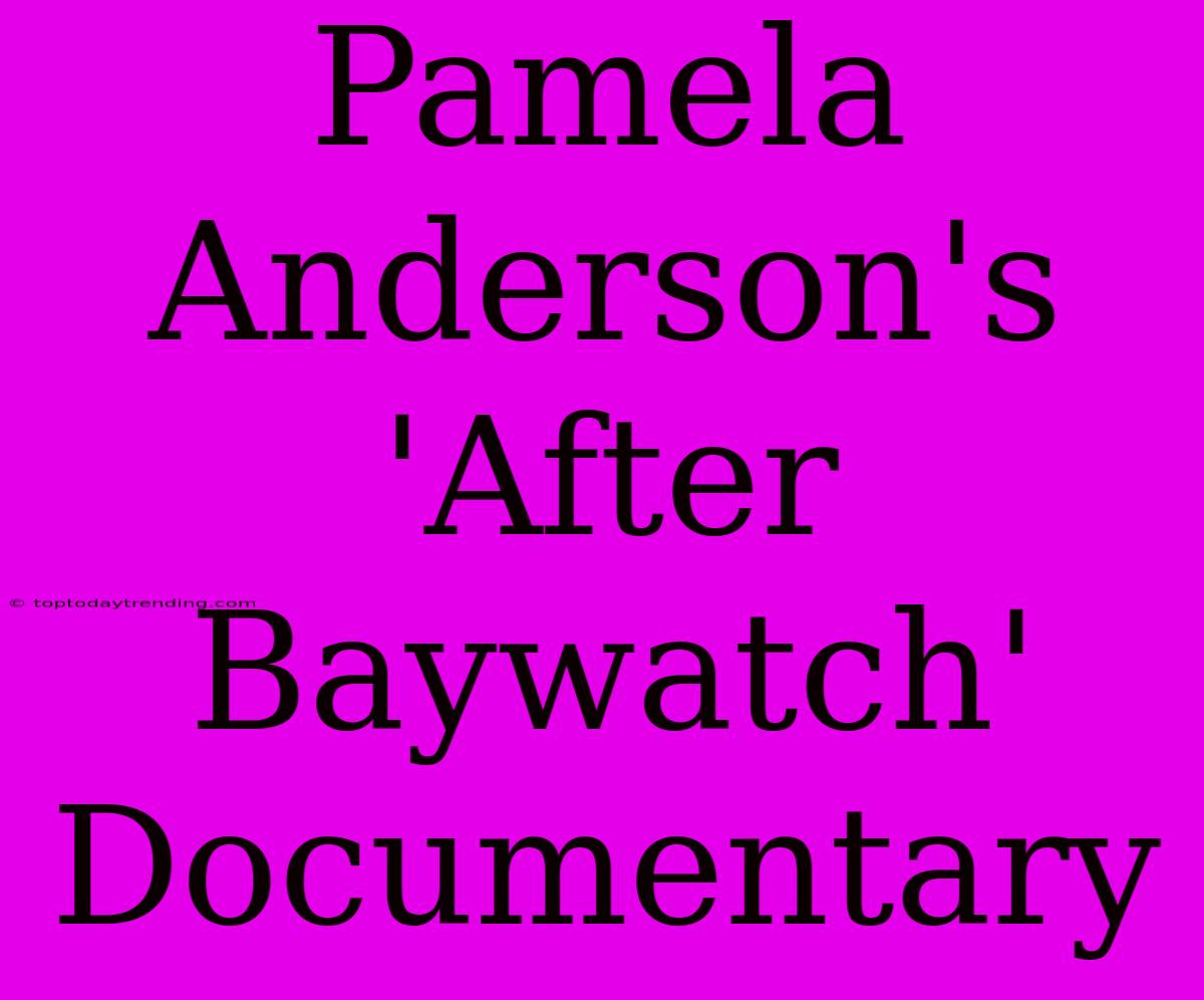 Pamela Anderson's 'After Baywatch' Documentary