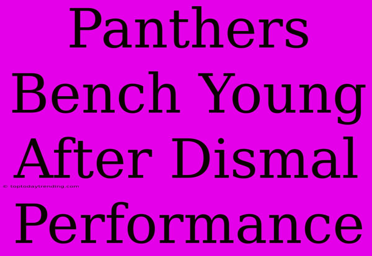 Panthers Bench Young After Dismal Performance