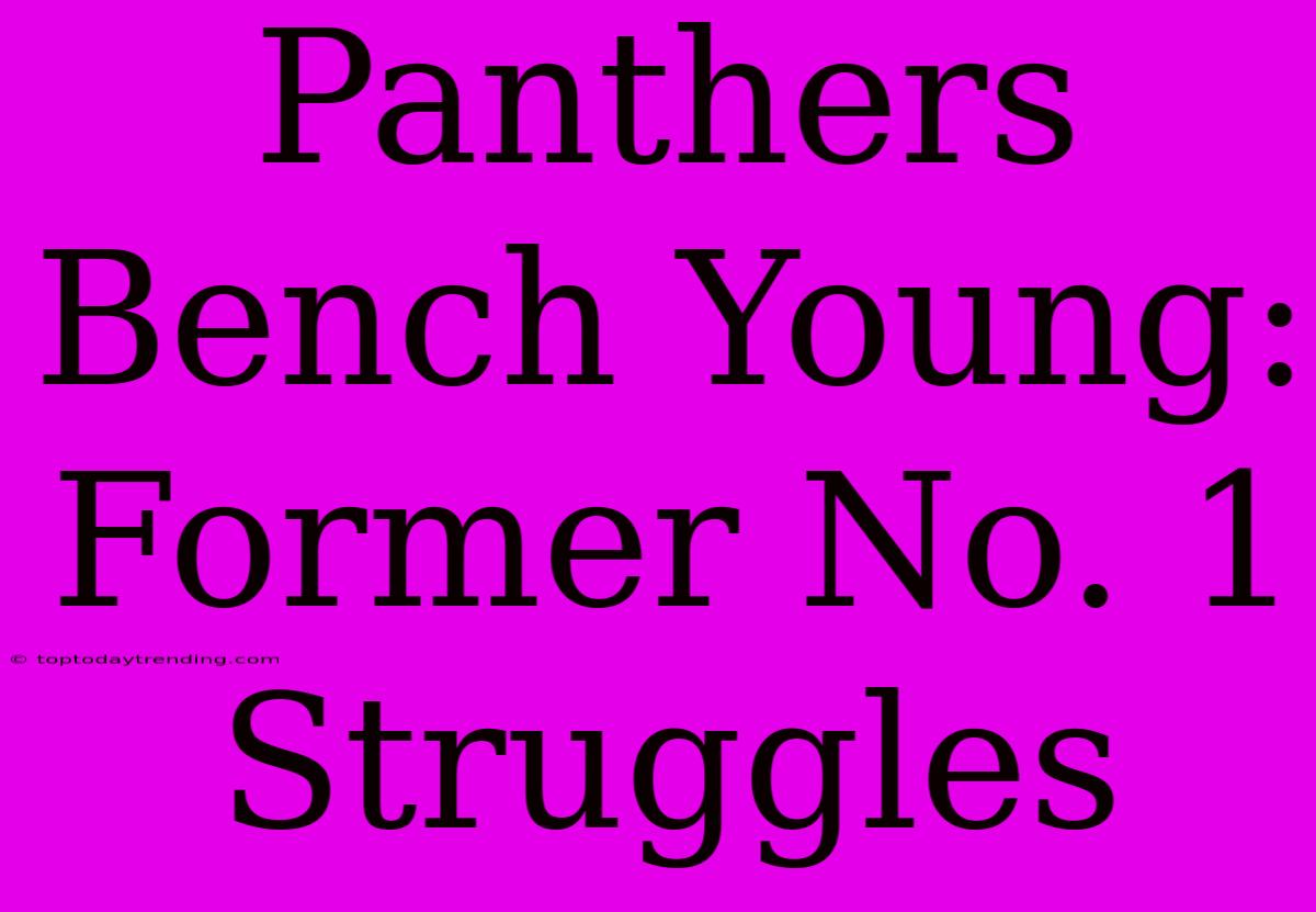 Panthers Bench Young: Former No. 1 Struggles