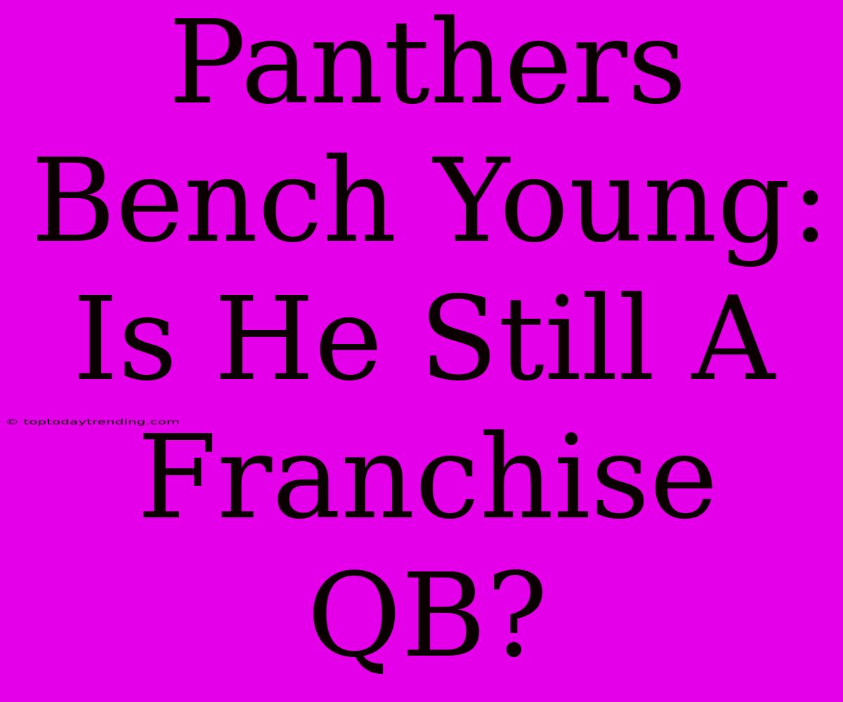 Panthers Bench Young: Is He Still A Franchise QB?