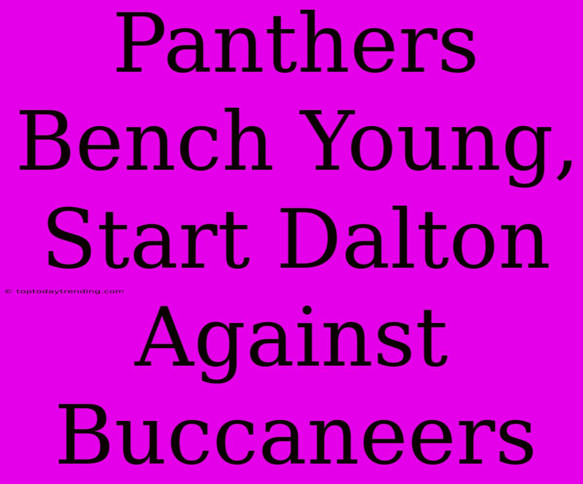 Panthers Bench Young, Start Dalton Against Buccaneers